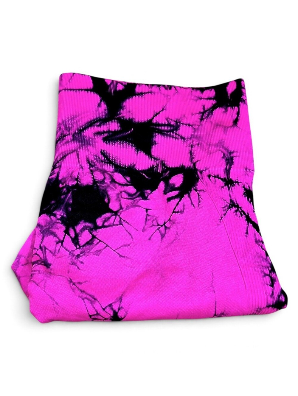 Women's Hot Pink & Black Tie Dye Full Length Leggings~L-XL~12-14